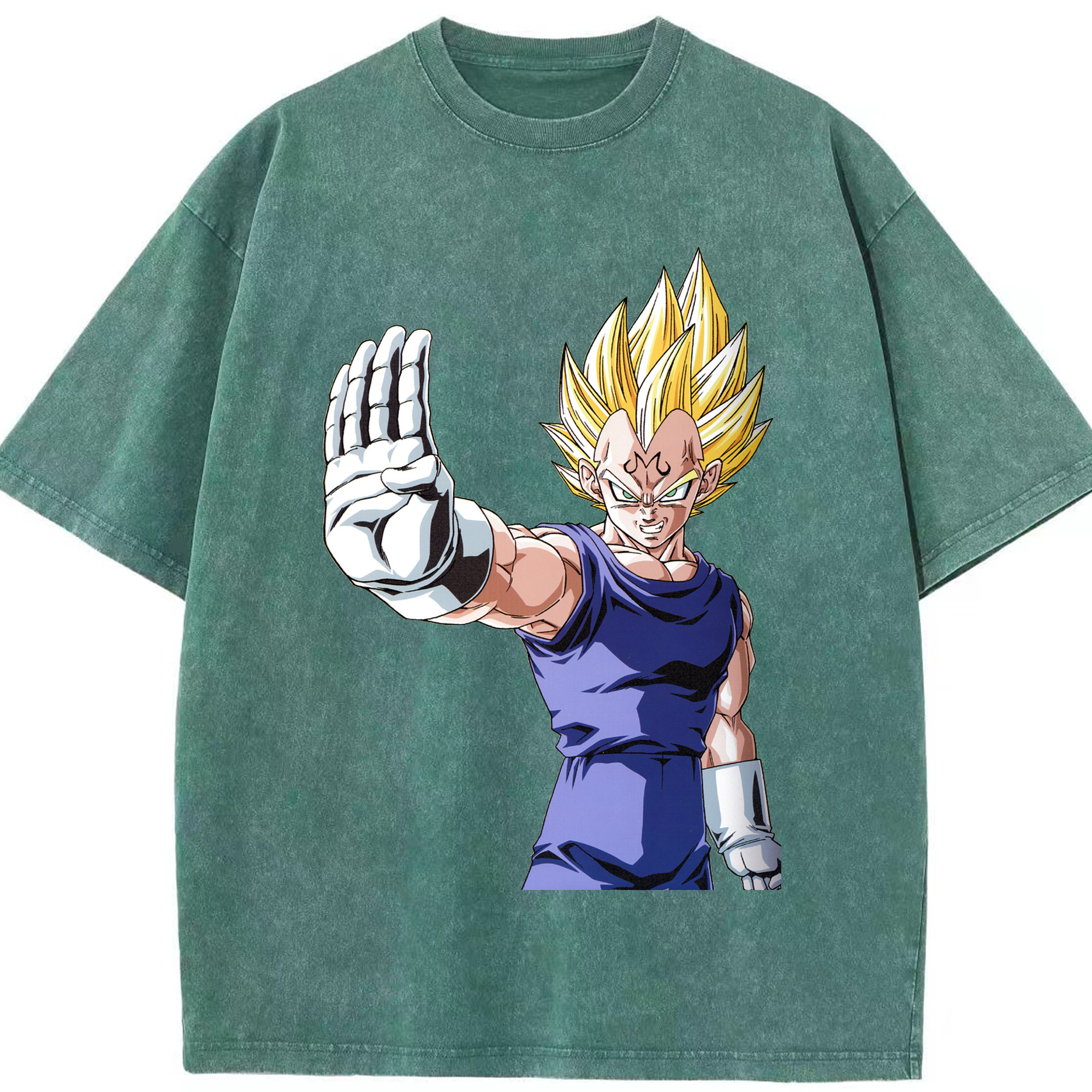 （画像用） ドラゴンボール ベジータ四世（Bejīta Yonsei）DRAGON BALL Vegeta IV 綿100% ヴィンテージ風 半袖Tシャツ（フロントプリント）